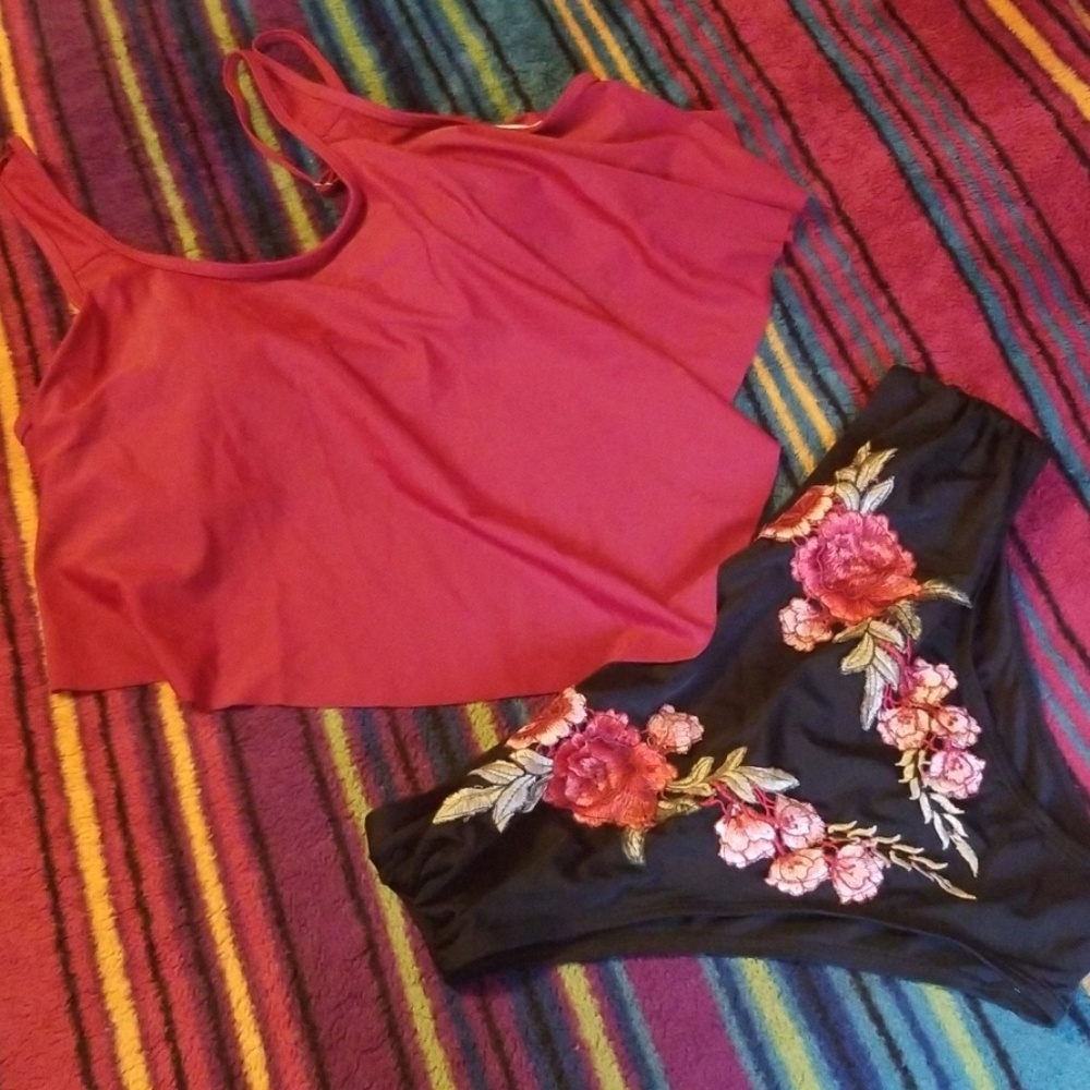Rosegal Crop TopTankini